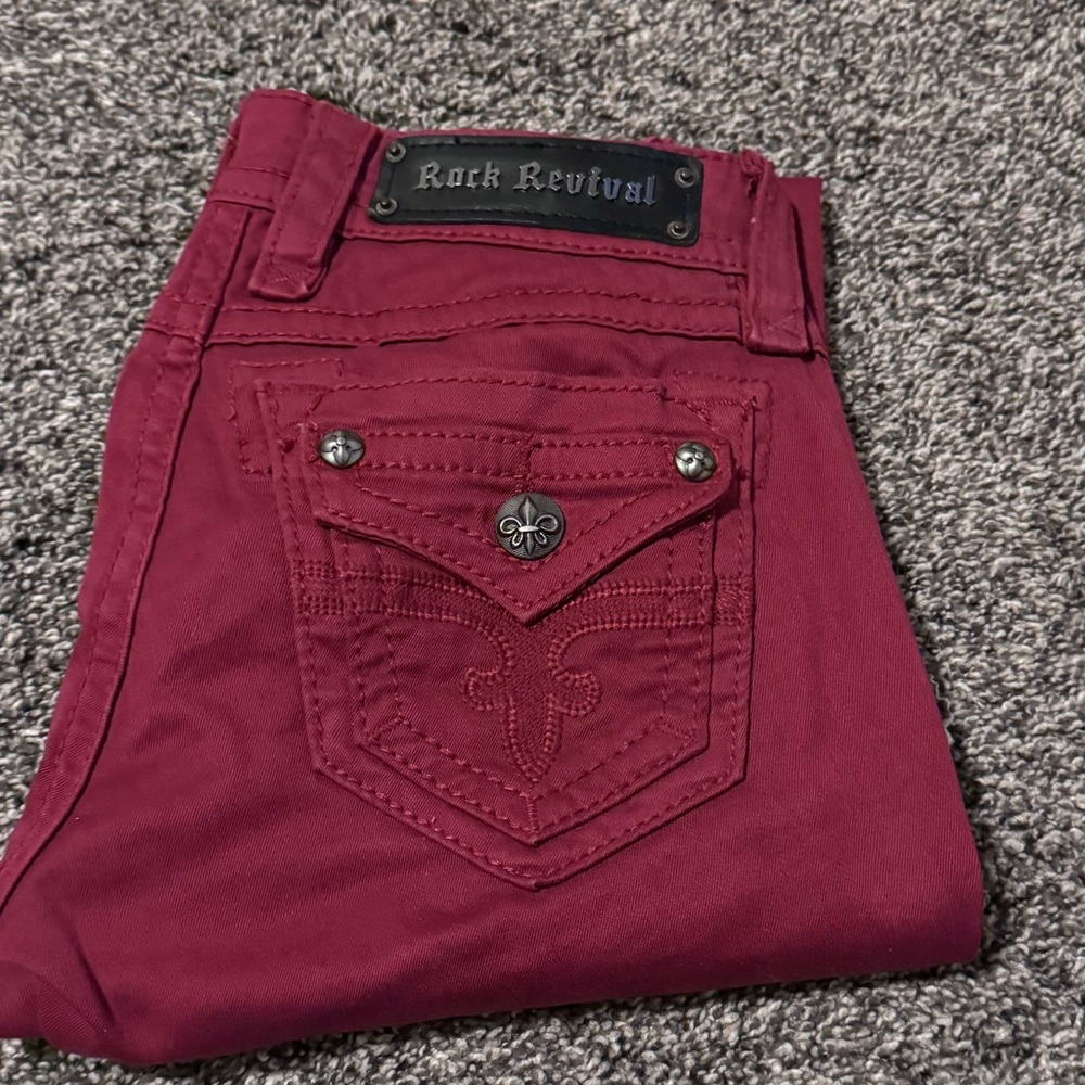 Brand new size 24 Holly Straight Burgundy Rock Revivals